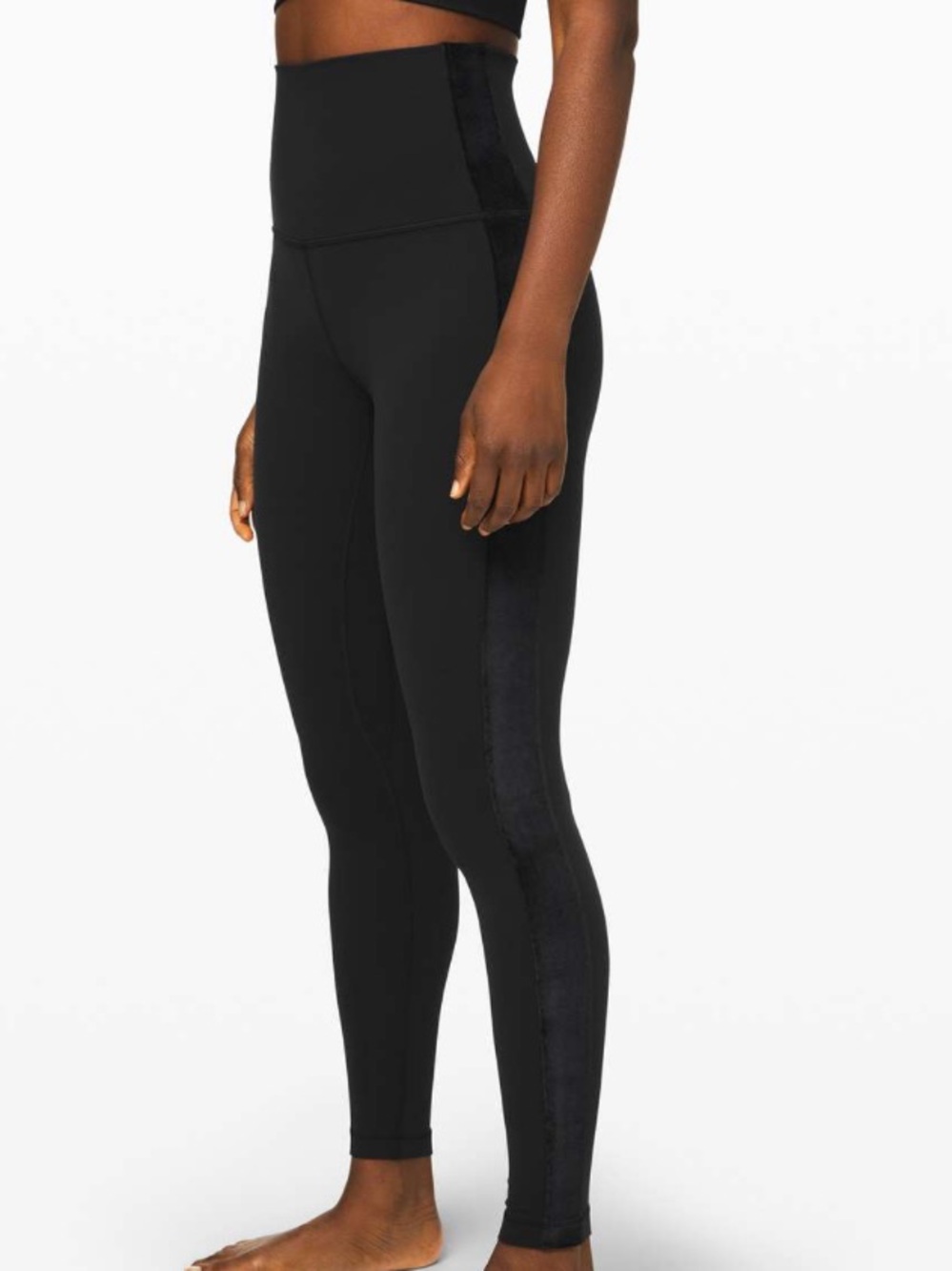 Lululemon Align Super High Rise Pant Velvet Black Leggings 8